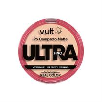 Pó Compacto Facial Matte Ultra Fino Cor 02 V410 Make Vult 9g