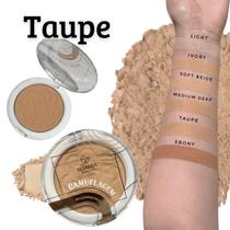 Pó Compacto HD Camuflagem Bitarra Beauty - cor TAUPE - Textura fina, macia e acabamento matte 11g