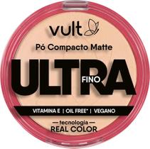 Pó Compacto Matte Ultrafino Vult Cor V410 - Efeito Natural e Alta Pigmentação