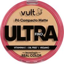 Pó Compacto Matte Ultrafino Vult Cor V430 - Efeito Natural e Alta Pigmentação