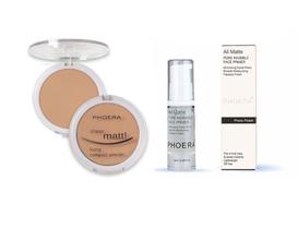 Pó Compacto Phoera + Phoera Matte Pore Invisible Face Primer