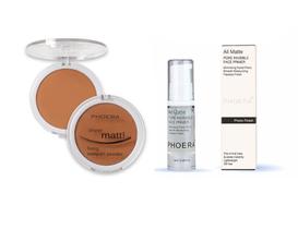 Pó Compacto Phoera + Phoera Matte Pore Invisible Face Primer