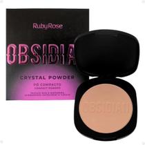 Pó Compacto Ruby Rose Obsidian Crystal Powder Pc04 9,6G