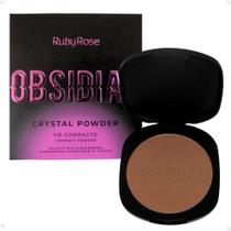 Pó Compacto Ruby Rose Obsidian Crystal Powder Pc17 9,6G