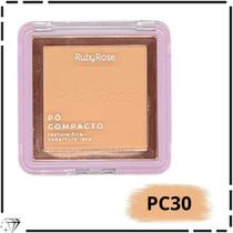 Pó Compacto Ruby Rose Textura Fina Cobertura Leve
