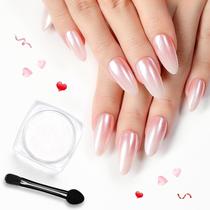 Pó Cromado para Unhas - Efeito Espelhado Branco para Esmaltes em Gel Pó Cromado para Unhas - Efeito Espelhado Branco para Esmaltes em Gel
