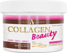 Pó de beleza de colágeno Suzy Cohen 100ml antienvelhecimento tipo I e III Pó de beleza de colágeno Suzy Cohen 100ml antienvelhecimento tipo I e III