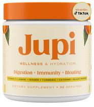 Pó de bem-estar e hidratação Jupi Turmeric & Ginger Shots