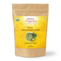 Pó de capim de trigo Darsa Organics 454g, orgânico, de origem indiana Pó de capim de trigo Darsa Organics 454g, orgânico, de origem indiana