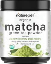 Pó de Chá Verde Matcha Orgânico NatureBell 454g Grau Culinário