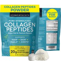 Pó de colágeno Viva Naturals hidrolisado de 1 kg alimentado com capim tipo 1 e 3 Pó de colágeno Viva Naturals hidrolisado de 1 kg alimentado com capim tipo 1 e 3