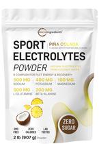 Pó de eletrólitos Micro Ingredients 907 g sem açúcar Pó de eletrólitos Micro Ingredients 907 g sem açúcar