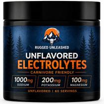 Pó de Eletrólitos Rugged Unleashed Sem Sabor 60 Porções