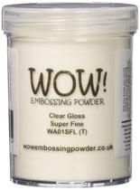 Pó de estampagem WOW! Frasco grande de 160 ml de brilho transparente