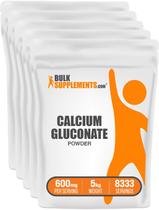 Pó de Gluconato de Cálcio BulkSupplements 600mg Pacote 5kg Pó de Gluconato de Cálcio BulkSupplements 600mg Pacote 5kg