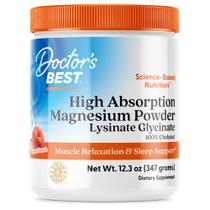 Pó de magnésio Doctor's Best de alta absorção 350 ml de pêssego