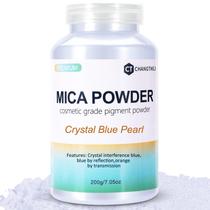 Pó de mica, 200 g (7,05 oz), pigmento de mica azul cristal perolado para resina epóxi, brilho labial, tinta automotiva, tingimento, fabricação de sabão, esmalte de unhas, resina epóxi, fabricação de velas e bombas de banho Pó de mica, 200 g (7,05 oz), pigmento de mica azul cristal perolado para resina epóxi, brilho labial, tinta automotiva, tingimento, fabricação de sabão, esmalte de unhas, resina epóxi, fabricação de velas e bombas de banho