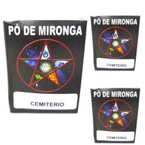 Pó de Mironga Cemitério Ritual Umbanda Macumba Exu Magia Simpatia Kit 3 Und