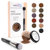 Pó de retoque Root NuBeauti Warm Brown com pincel 11 tons