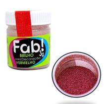 Po Decoracao Fab Glitter 5g Vermelho