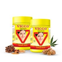 Pó Dental Herbal Vicco Vajradanti 100 g, pacote com 2