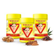 Pó Dental Herbal Vicco Vajradanti 100 g, pacote com 3 Pó Dental Herbal Vicco Vajradanti 100 g, pacote com 3