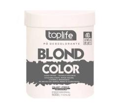 Pó descolorante 10 tons ultra rapido profissional dust free branco 500g