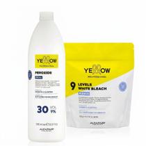 Pó Descolorante 9 Tons Yellow Bleach 500 g + Ox 30Vol 1 L