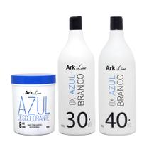 Pó Descolorante Azul Profissional Ark Line 500g 2 Ox Cremosa Clareamento Capilar Rápido e Seguro