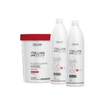 Pó Descolorante Bleaching Powder + 2x Oxidante 06 + 20 Volumes Itallian Color - Itallian Hairtech