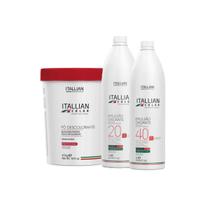 Pó Descolorante Bleaching Powder + 2x Oxidante 20 + 40 Volumes Itallian Color - Itallian Hairtech
