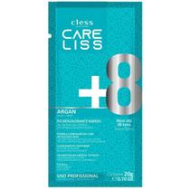 Pó descolorante Care Liss +8 tons com argan preserva hidratação e integridade dos fios 20g Cless