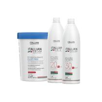 Pó Descolorante Dust Free 400g + 02 Oxidante 20 + 30 Volume Itallian Color - Itallian Hairtech