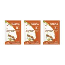 Po Descolorante Marcia Proteinas Seda 20G - Kit Com 3Un