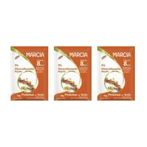 Po Descolorante Marcia Proteinas Seda 20G - Kit Com 3Un