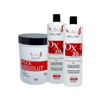 Pó Descolorante Plex Absolut 9 Tons + Oxidante 20 + 30 Volumes Linda & Única