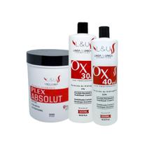 Pó Descolorante Plex Absolut 9 Tons + Oxidante 30 + 40 Volumes Linda & Única