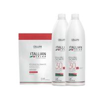 Pó Descolorante Pounch 600g + 02 Oxidante 30 Volumes Itallian Color - Itallian Hairtech