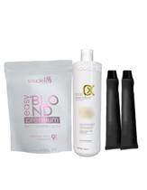 Pó descolorante Rosa Easy Blond e Oxigenada Souple Liss a Escolha