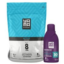 Pó Descolorante Yama Profissional Platinado Tradicional + Ox Ametista 30Vol 100ml - Monte Seu Kit Pó Descolorante Yama Profissional Platinado Tradicional + Ox Ametista 30Vol 100ml - Monte Seu Kit