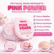 Pó Facial Solto Ultrafino Rosa Mosqueta Pink Power Dapop Finalizador Translúcido