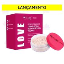 Pó facial translúcido rosa mosqueta vegano 12g