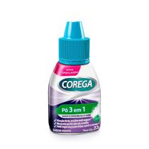 Pó Fixador de Dentadura Corega 3 em 1 Sem Sabor 22g
