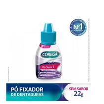Po Fixador de Dentadura Corega 3 em 1 Sem Sabor 22g Po Fixador de Dentadura Corega 3 em 1 Sem Sabor 22g