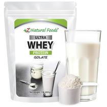 Pó isolado de proteína de soro de leite Ultra Whey Z Natural Foods Proteína de soro de leite em pó pura, sem sabor e sem açúcar Isolado de soro de leite sem sabor com proteínas vitais para exercícios, nutrição esportiva e suporte imunológico, 1 kg