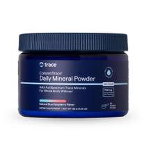 Pó mineral em pó Trace Minerals ConcentrAce Blue Raspberry 60s
