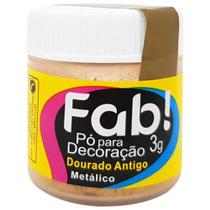 Pó p/ decoração fab dourado antigo metálico 3g