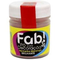 Pó p/ decoração vermelho morango 3g fab