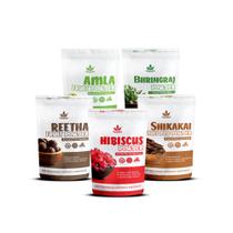 Pó para cuidados com o cabelo Havintha Amla, Reetha, Shikakai, Bhringraj 50g