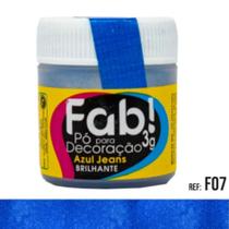 Pó Para Decoração Comestível Bolos e Doces Fab 3g Azul Jeans